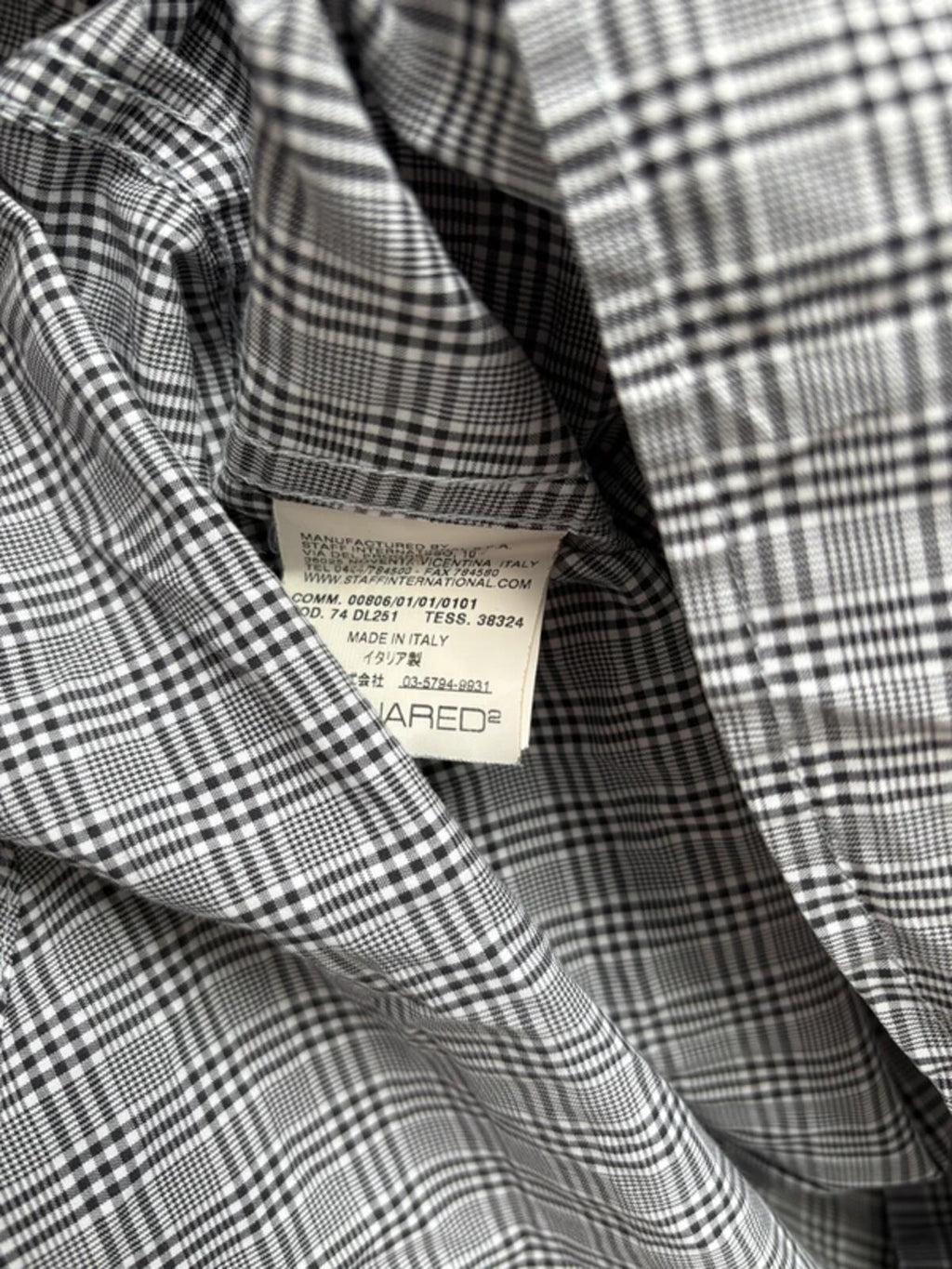 Dsquared2 Checkered Cotton Shirt