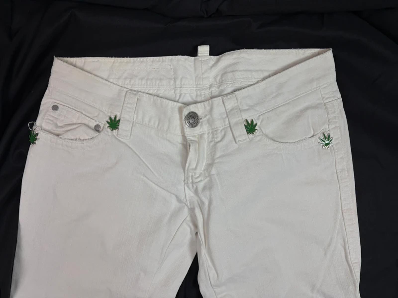 Dsquared2 SS05 „Mud“ Dope Leaf Distressed Low Rise Jeans