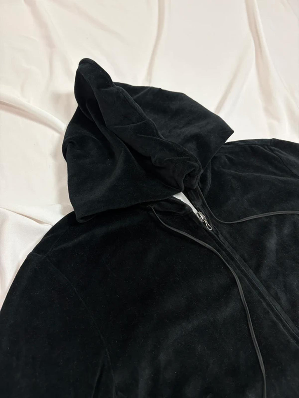 Attachment by Kazuyuki Kumagai Velour Hoodie Black