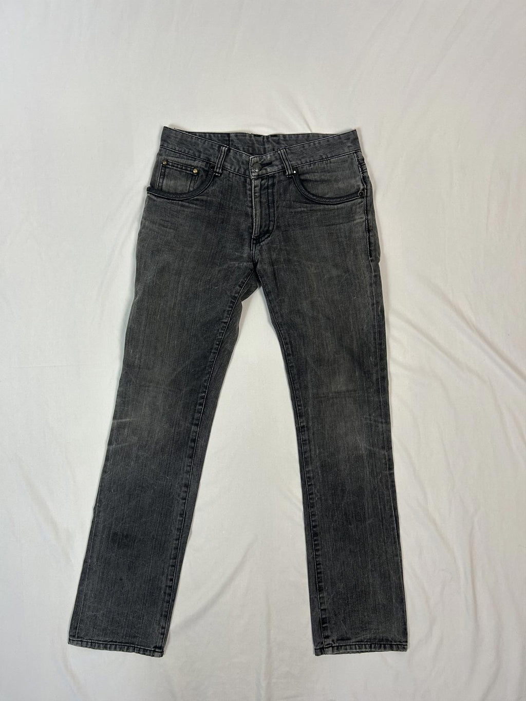 Custom Culture Jeans with Leather + Rhinestone Applications