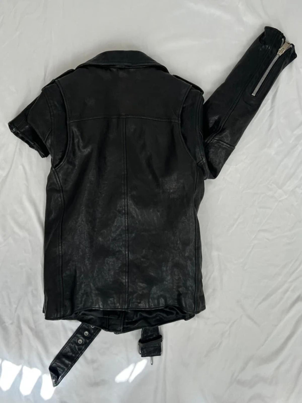 Japanese Oil Shrinked Leather Biker Jacket