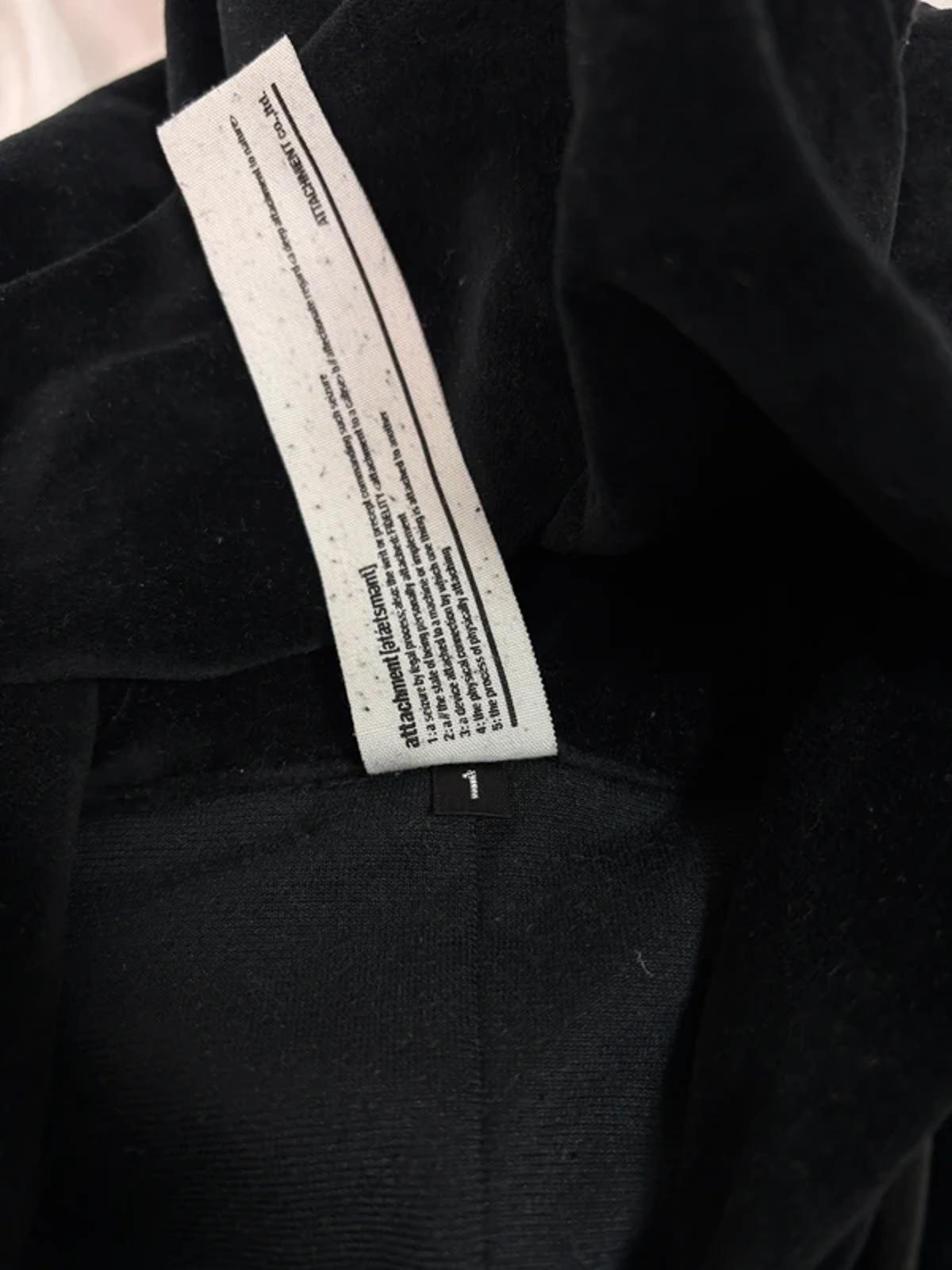 Attachment by Kazuyuki Kumagai Velour Hoodie Black