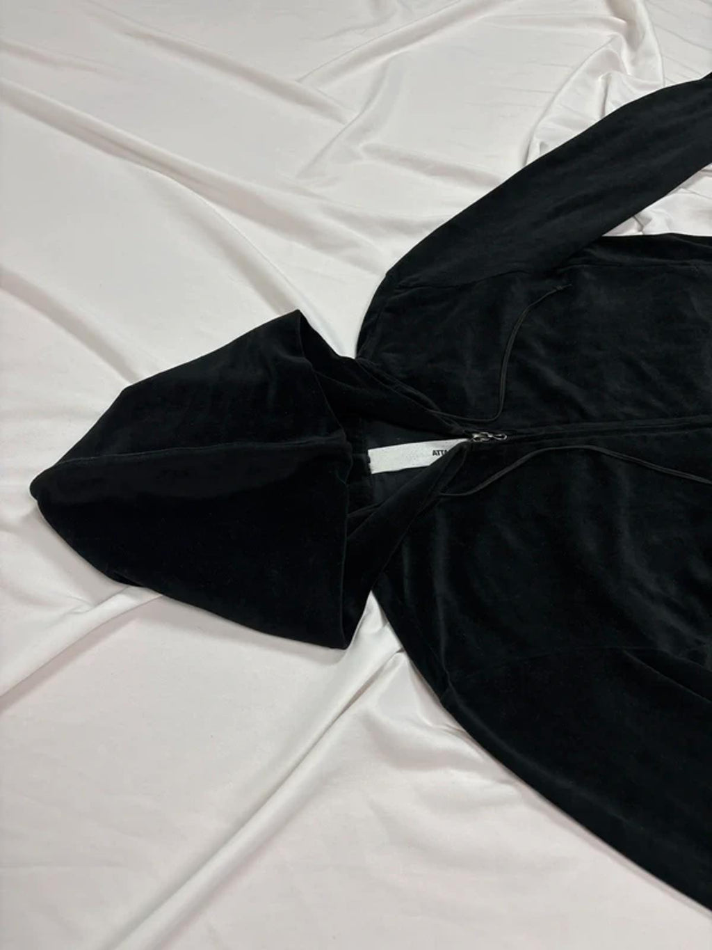 Attachment by Kazuyuki Kumagai Velour Hoodie Black