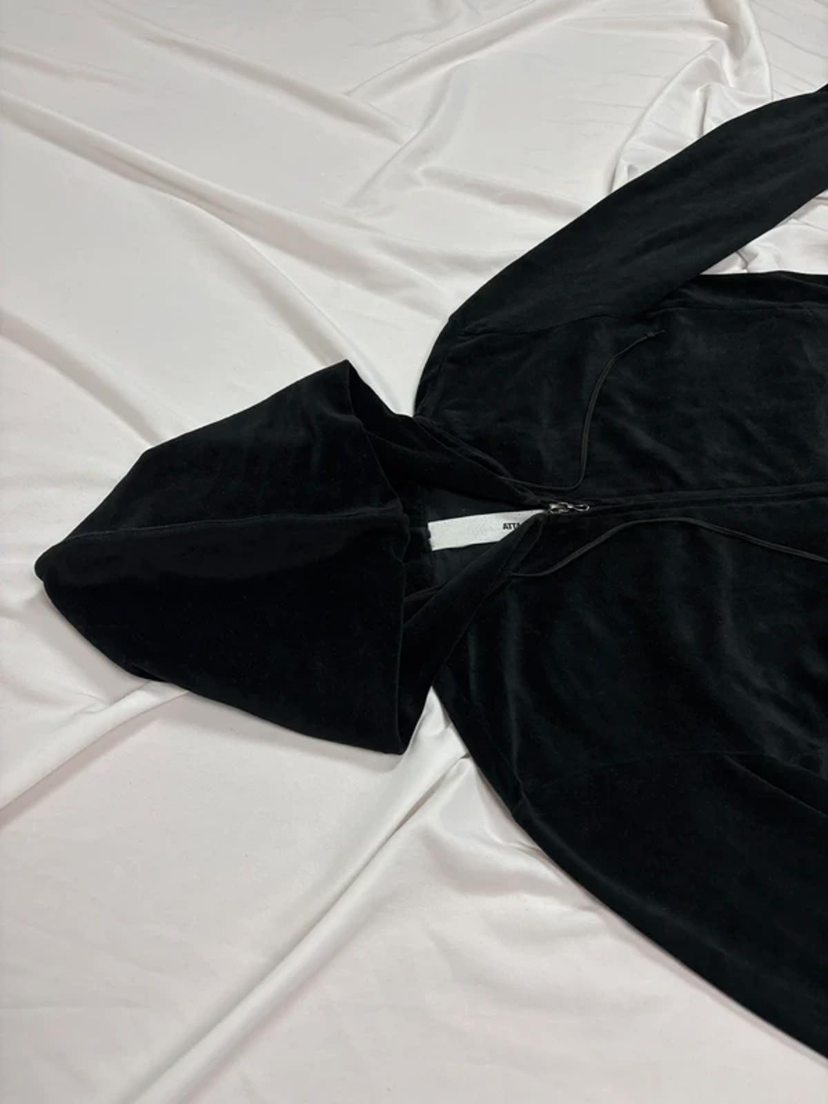 Attachment by Kazuyuki Kumagai Velour Hoodie Black