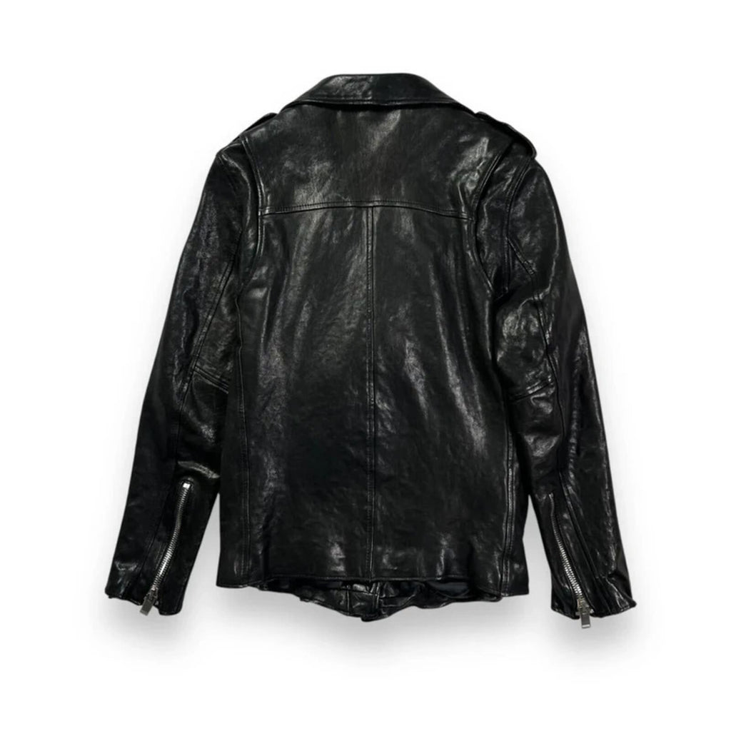 Japanese Oil Shrinked Leather Biker Jacket