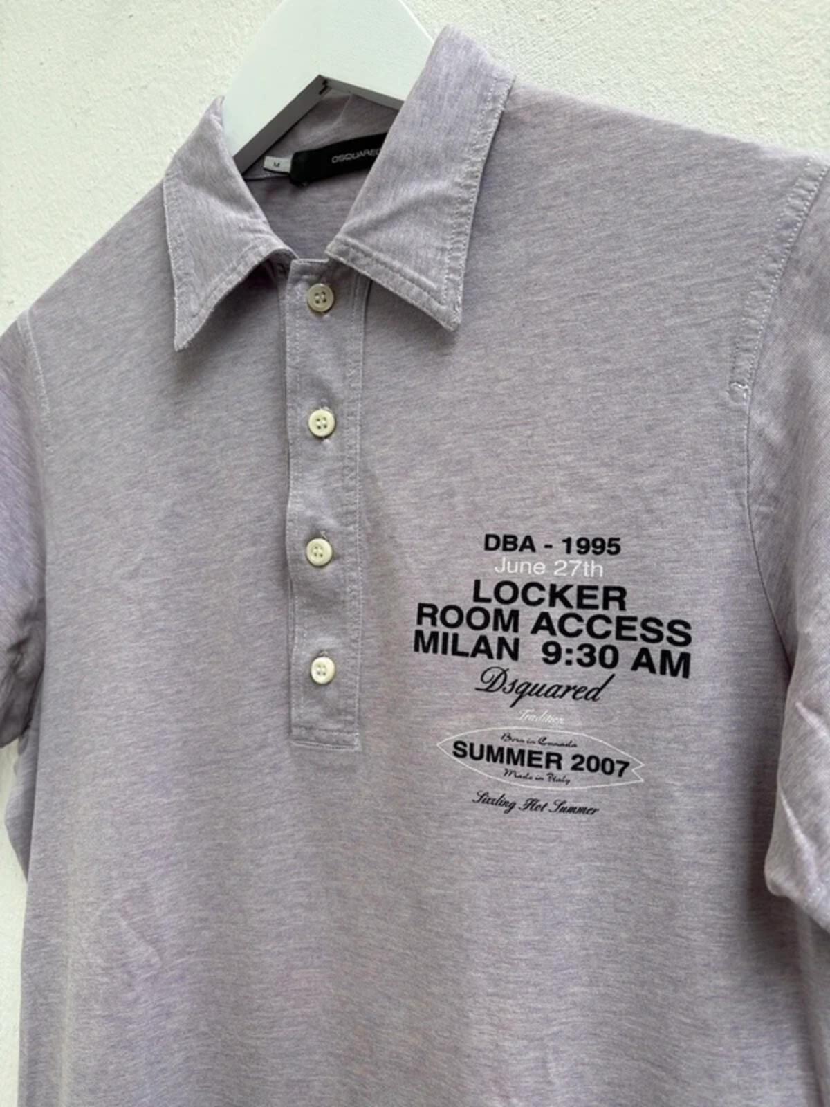 Dsquared2 SS2007 "Locker Room Access" Polo Grey/Purple