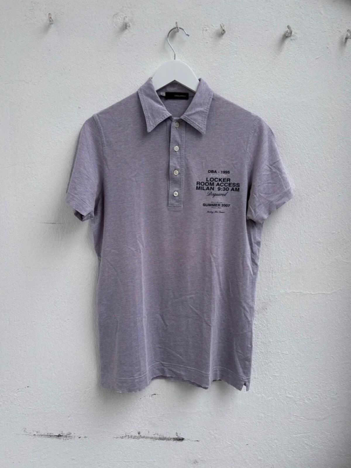 Dsquared2 SS2007 "Locker Room Access" Polo Grey/Purple