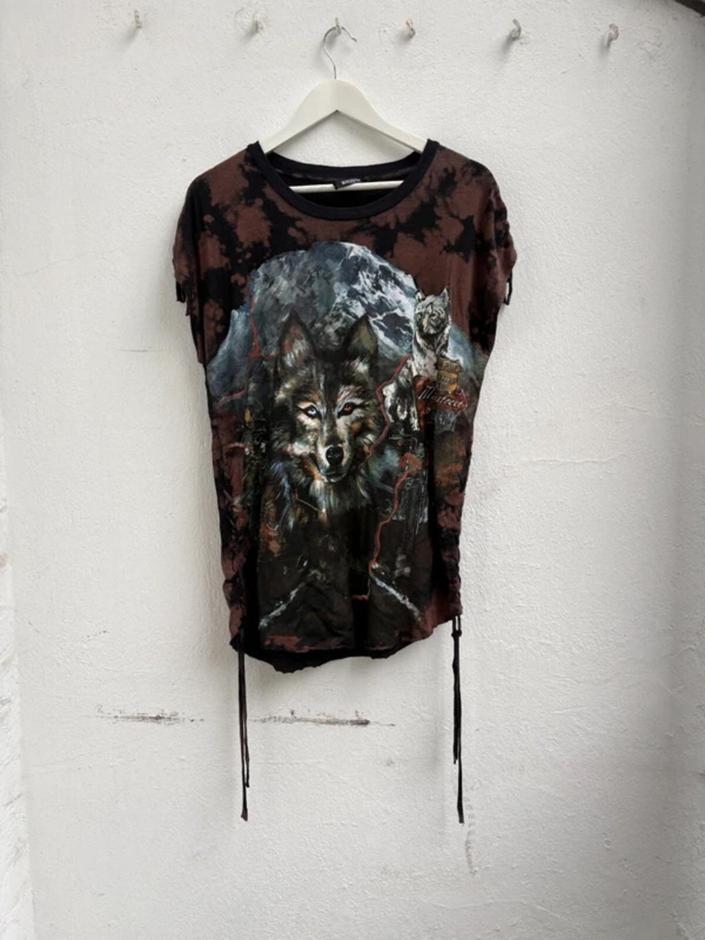 SS12 Balmain Tye-Die Lace Shirt Olivier Rousteing