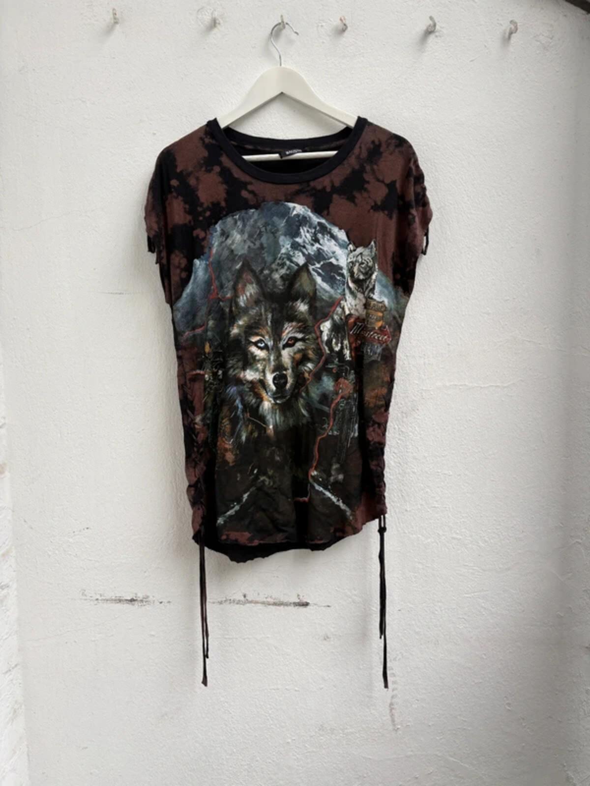 SS12 Balmain Tye-Die Lace Shirt Olivier Rousteing