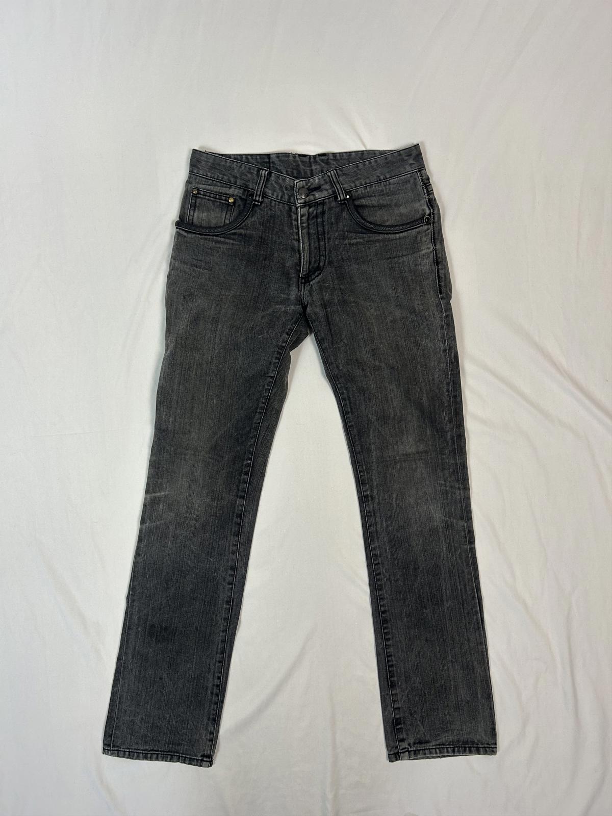 Custom Culture Jeans with Leather + Rhinestone Applications