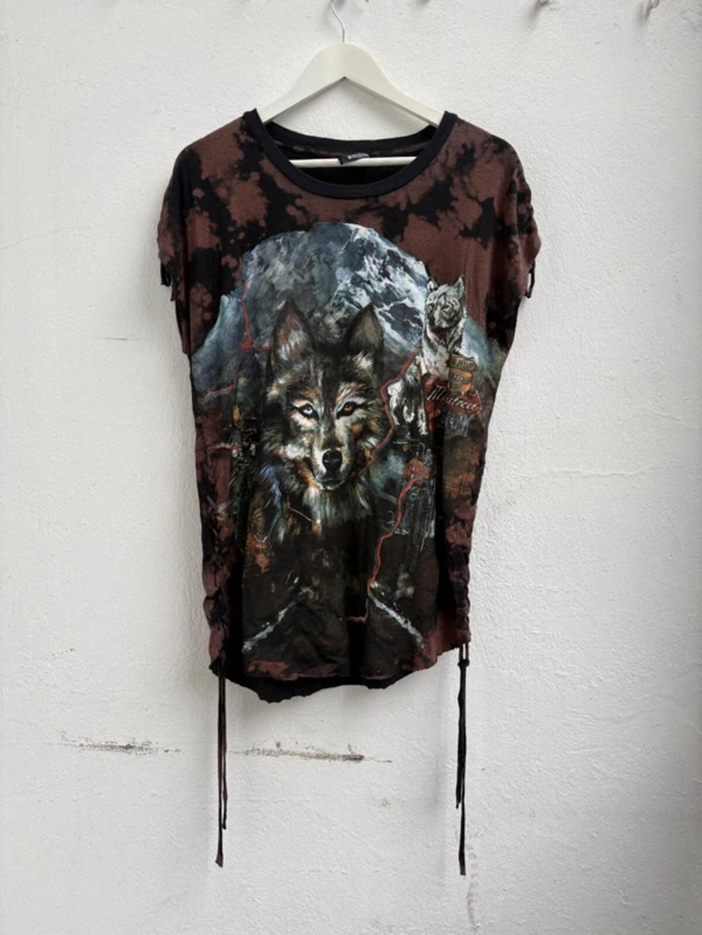 SS12 Balmain Tye-Die Lace Shirt Olivier Rousteing