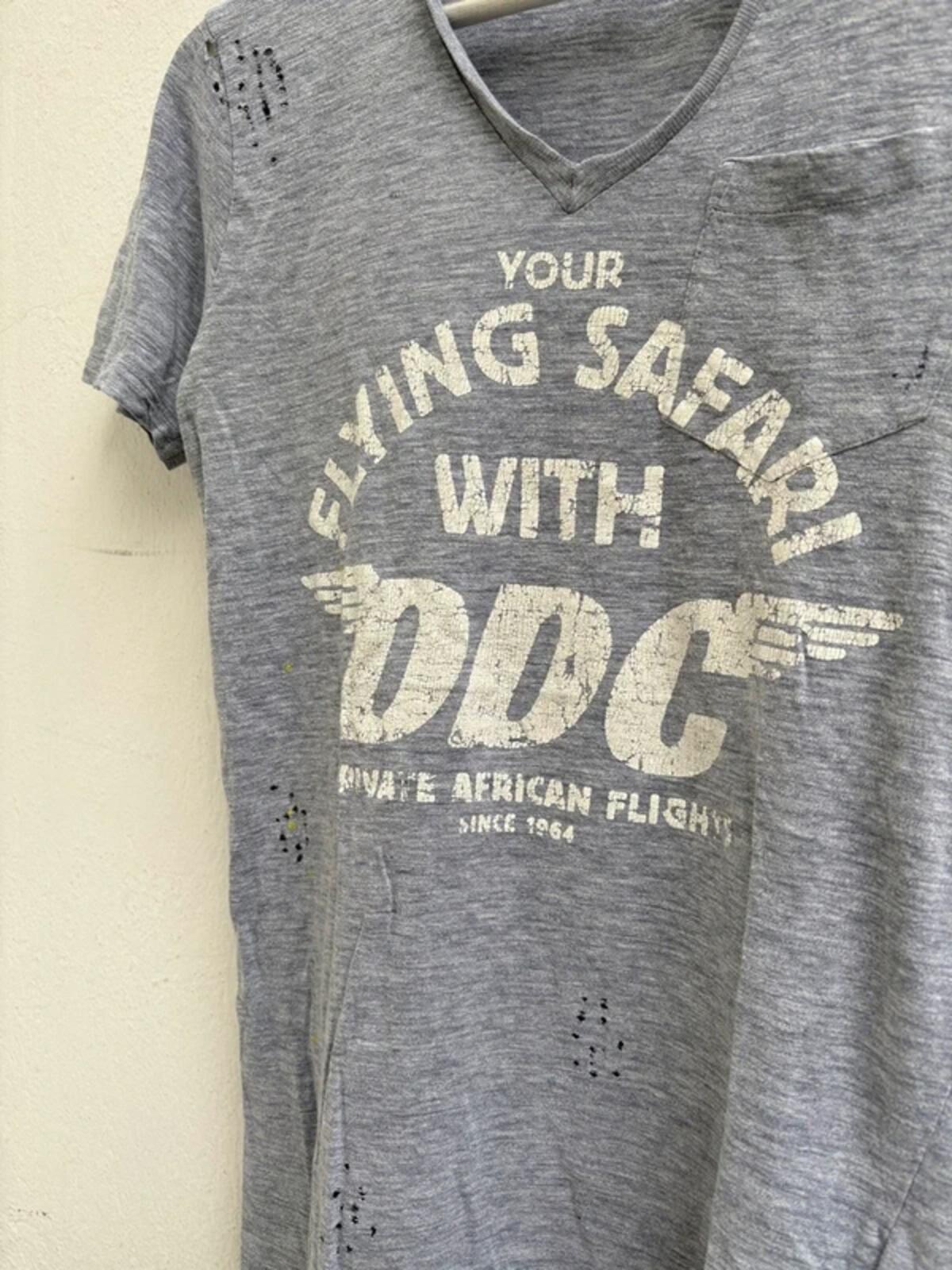 Dsquared2 SS2014 "Flying Safari" Distressed T-Shirt Grey