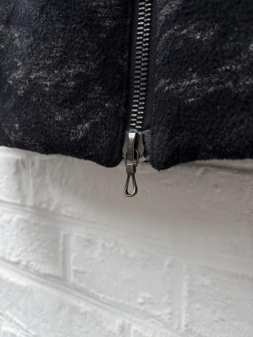Kazuyuki Kumagai Attachment Leather Camo Wool Varsity Jacket