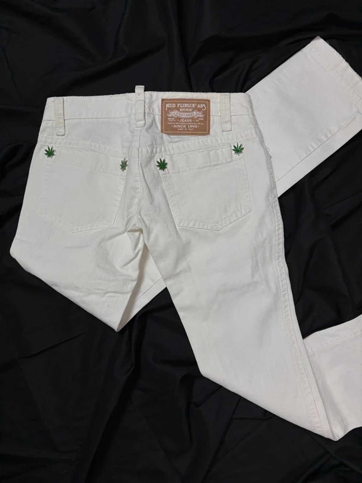 Dsquared2 SS05 „Mud“ Dope Leaf Distressed Low Rise Jeans